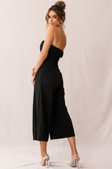 Chosen Strapless Wide Leg Jumpsuit Black