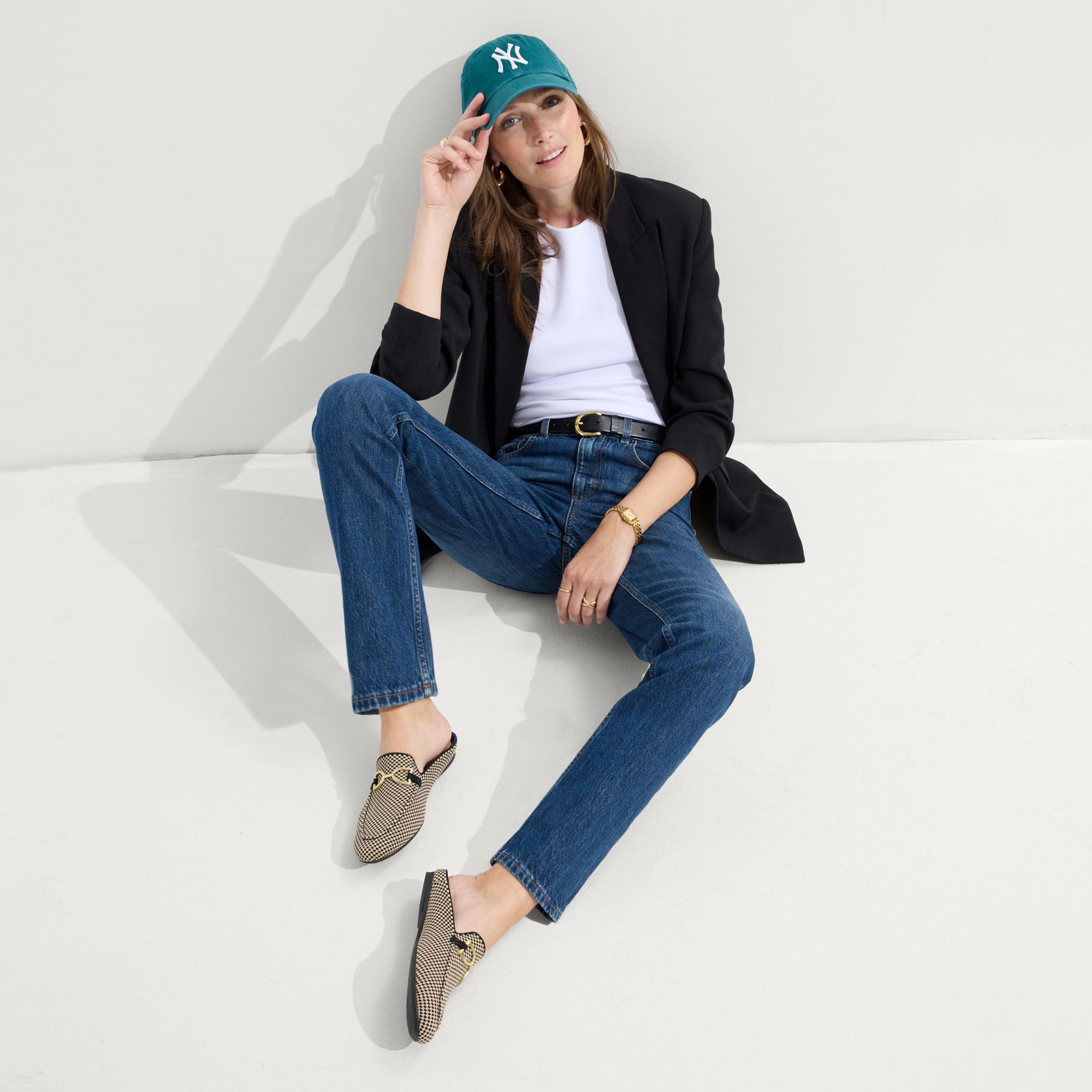 The Double Bit Loafer Mule - Classic Micro Check