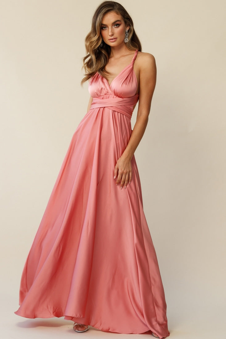 Ariana Multiway Maxi Dress Rose