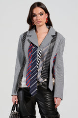 STRICTLY BUSINESS TIE DETAIL BLAZER