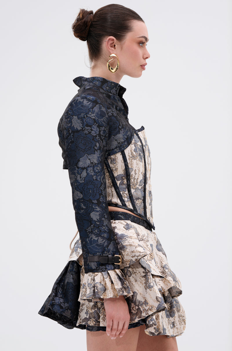WON'T STOP MOVING BROCADE MINI BLAZER