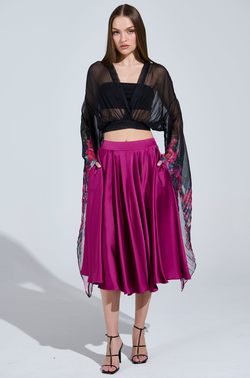 SPIN ME AROUND MIDI SKIRT