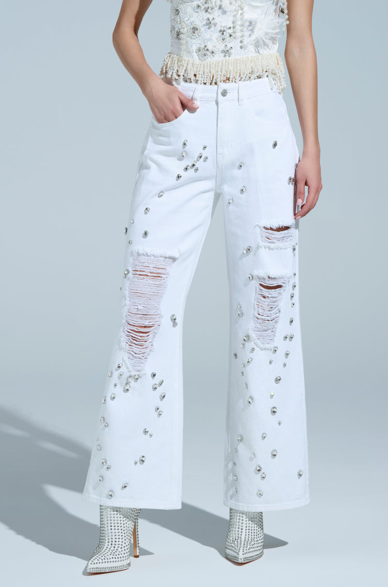 VANJA RELAXED DENIM WITH RHINESTONE