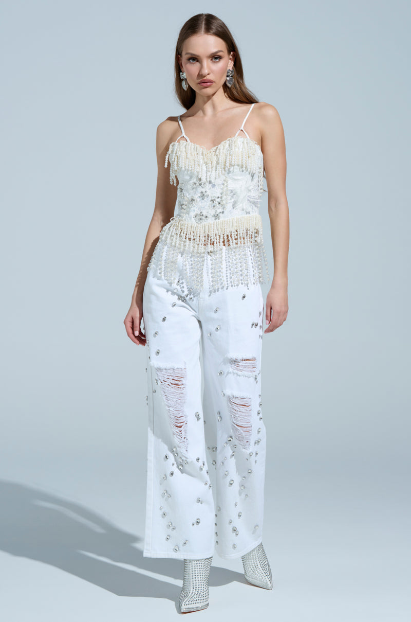 VANJA RELAXED DENIM WITH RHINESTONE