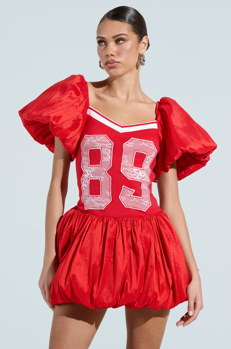 SORRY I'M LATE JERSEY MINI DRESS