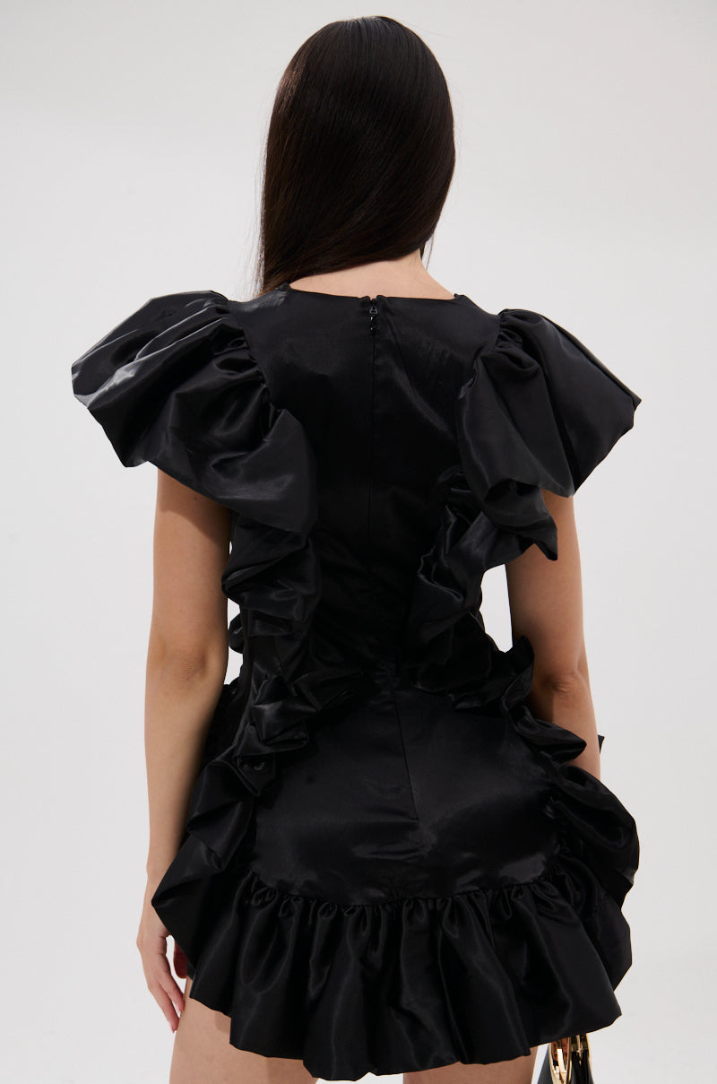 THE MOMENT IS MINE SATIN MINI DRESS