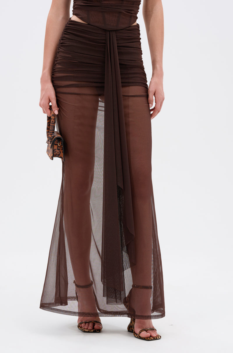 SHAKE IT FOR ME GIRL MESH MAXI SKIRT