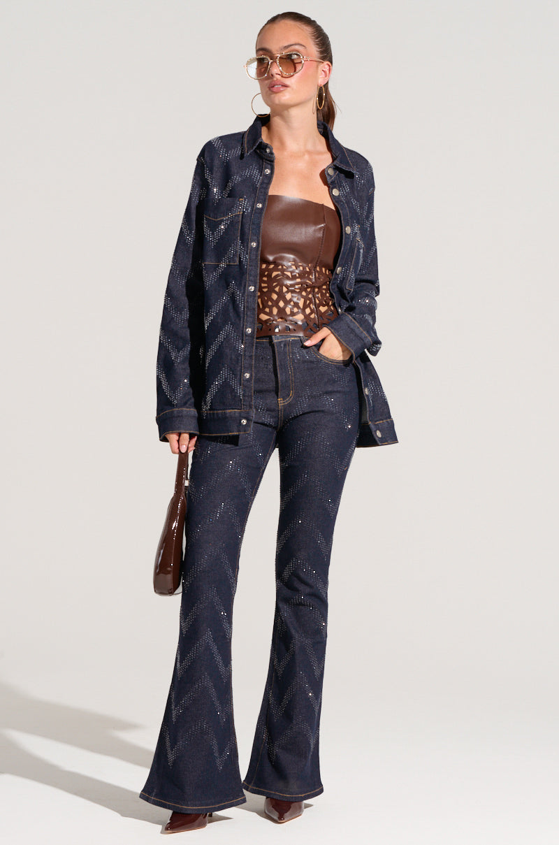 GOOD KARMA EMBELLISHED FLARE JEANS