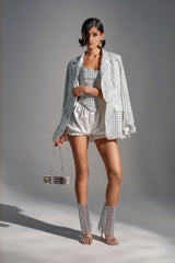 WHITE HOT EMBELLISHED BLAZER