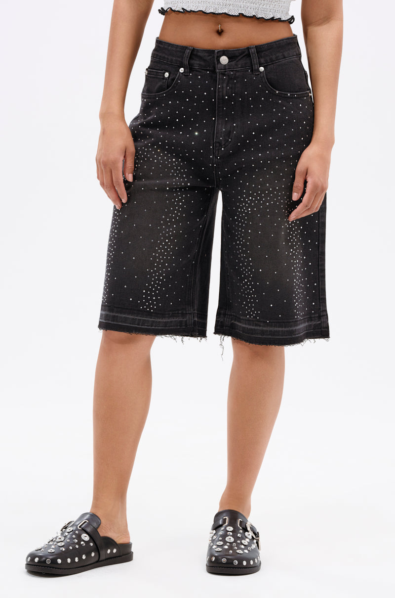 STARS SHINING RHINESTONE BERMUDA SHORT