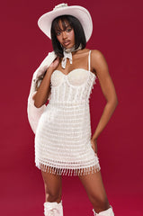 SHOW STOPPER BEADED MINI DRESS