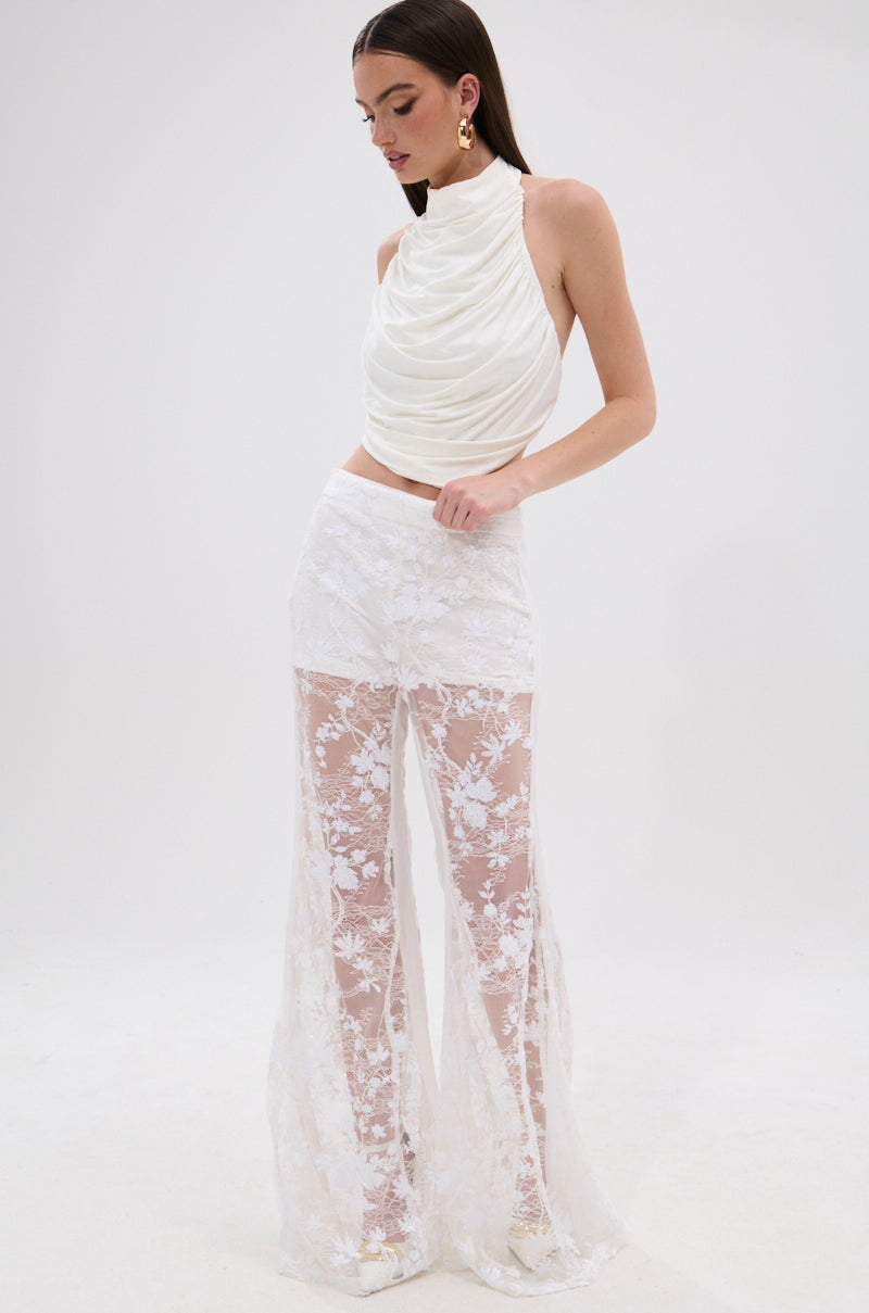 UP NEXT LACE PANT IN WHITE