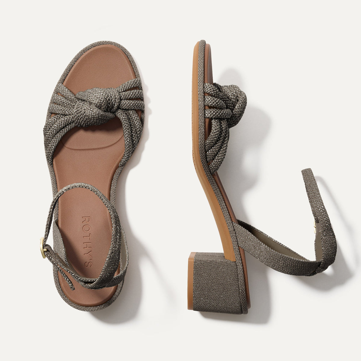 The Knot Sandal - Silver Sand