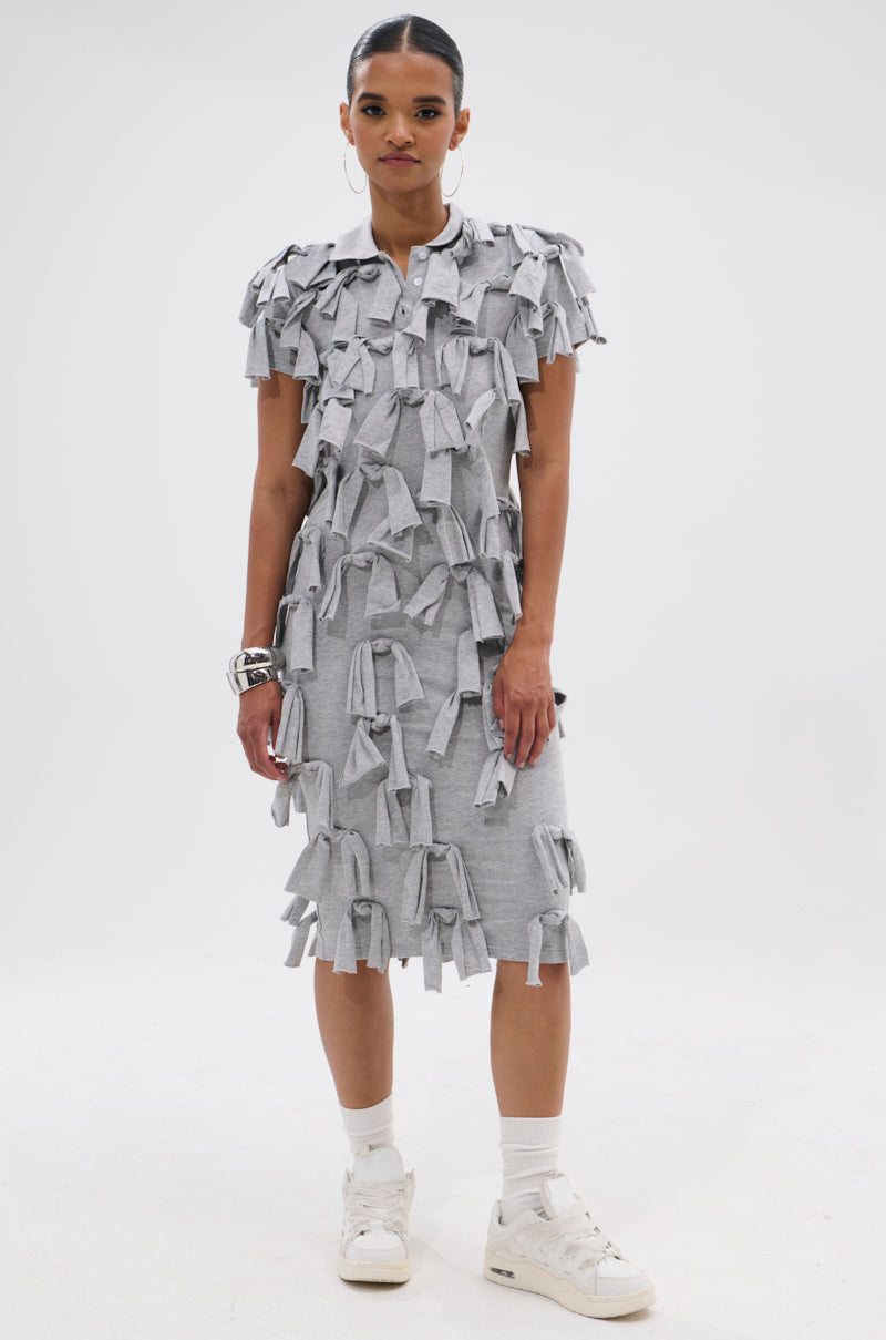 TIED DOWN KNOT MIDI DRESS