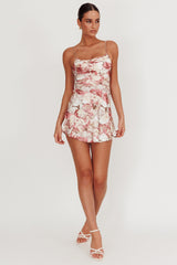 Well Versed Pleated Mini Dress Rose