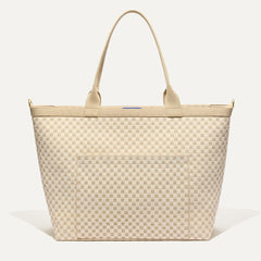 The Zip Travel Tote - Parchment Basketweave