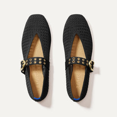 The Max Buckle Mary Jane - Black Mesh