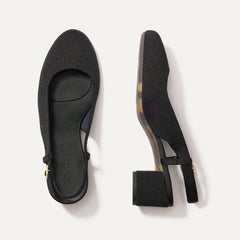 The Heel Ballet Slingback - Black