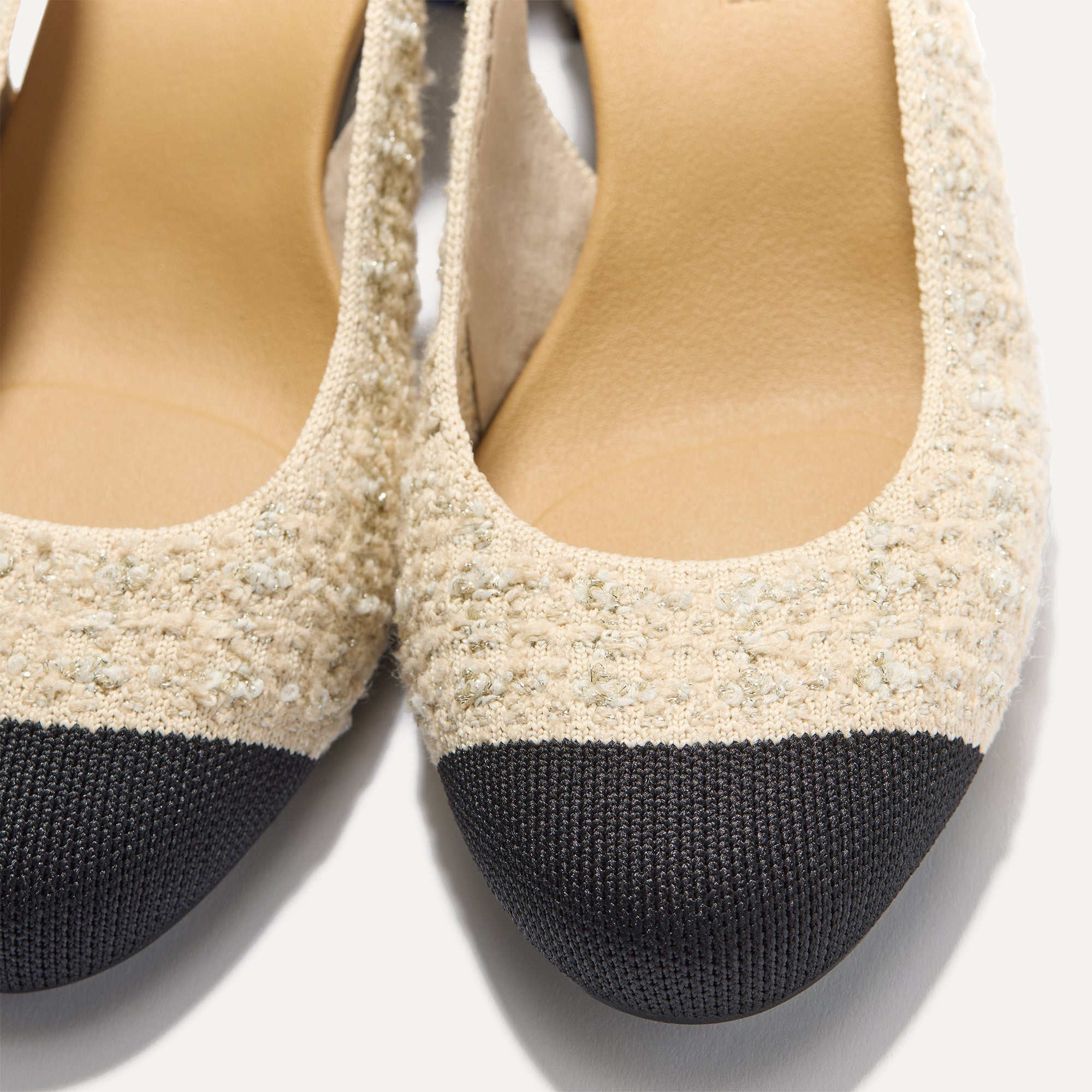 The Heel Ballet Slingback - Pearl Tweed