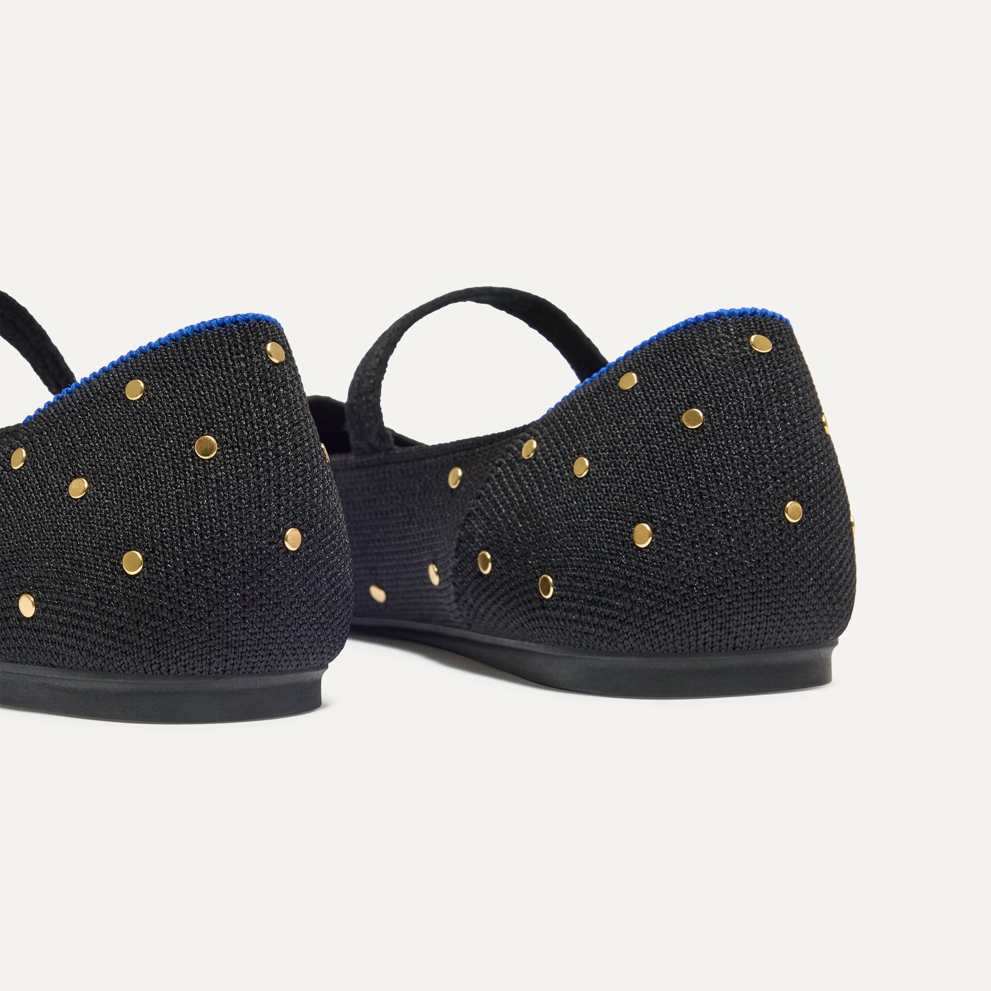 The Square Mary Jane - Studded Black