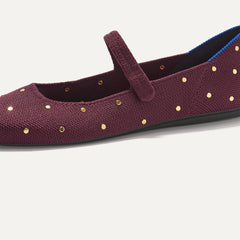 The Square Mary Jane - Studded Syrah