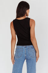 Tabatha U-Neckline Top Black