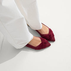 The Twist Point Slingback - Cabernet