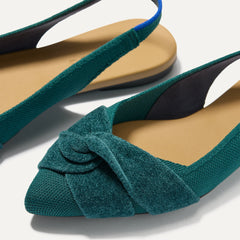 The Twist Point Slingback - Everglade