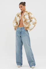 Margeaux Faux Fur Jacket Coffee