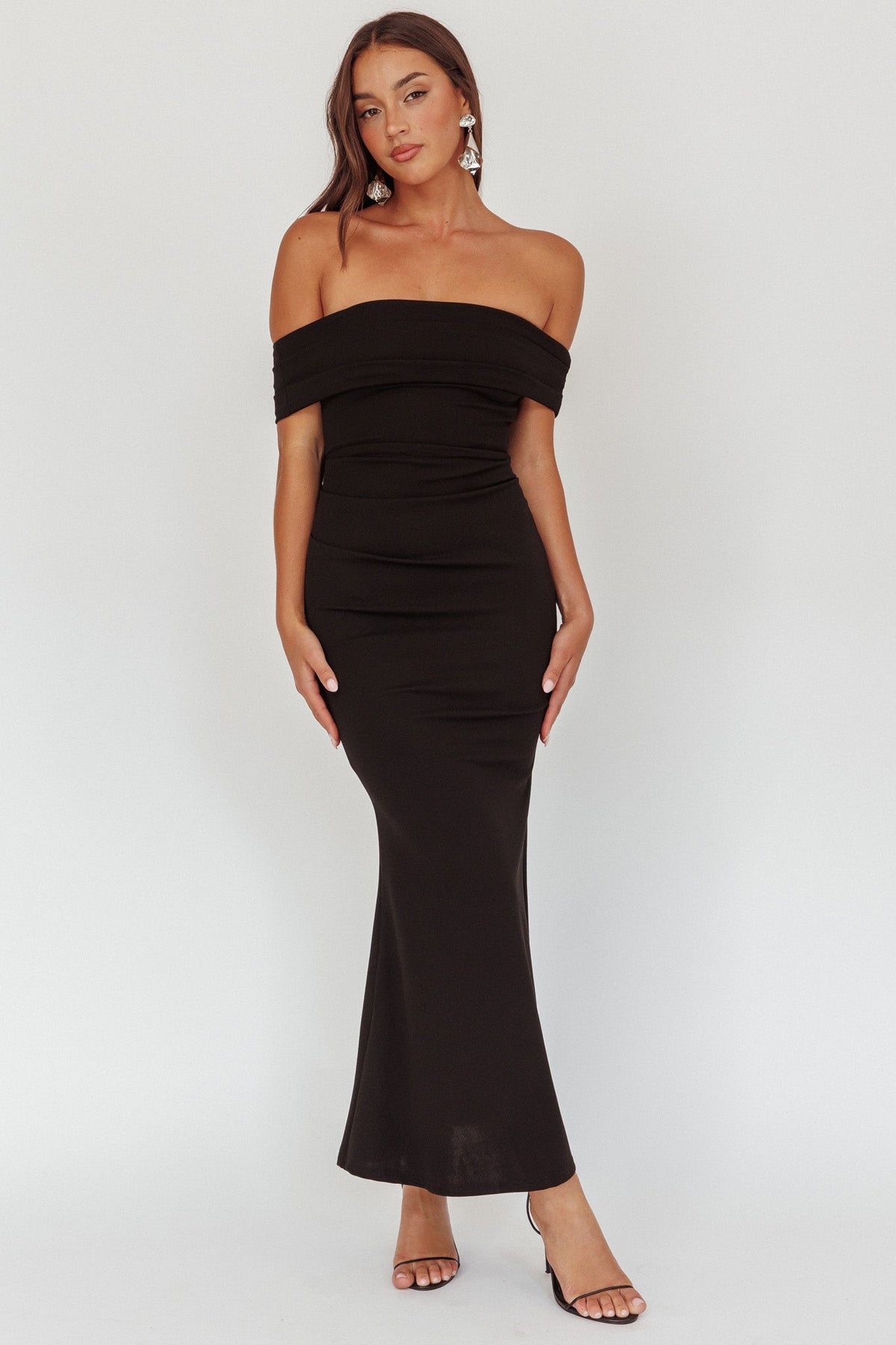 Dancing Queens Bow Back Maxi Dress Black