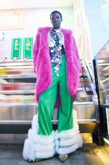 MODERN JAM TRACK PANT WITH TULLE IN GREEN