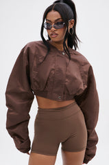 TAKE IT EASY CROPPED BOMBER