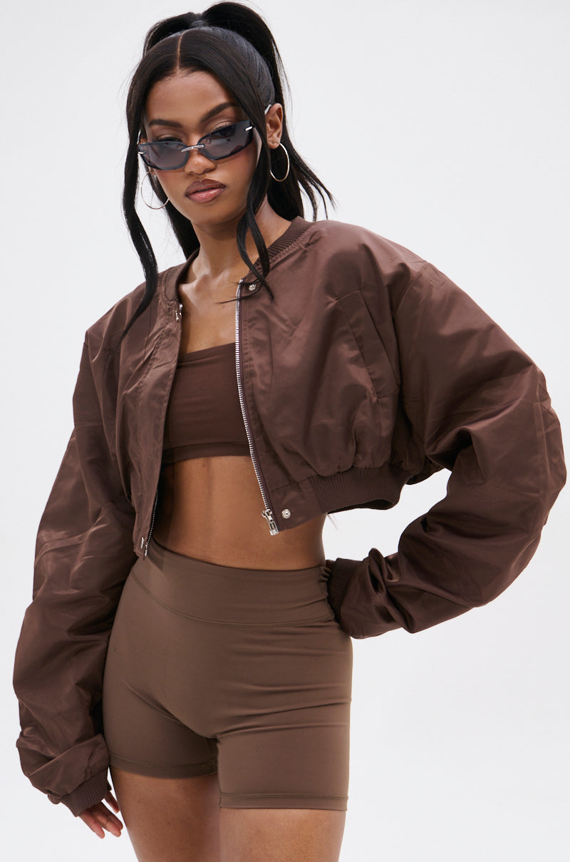 TAKE IT EASY CROPPED BOMBER
