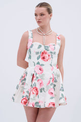 SHOW ME IVORY FLORAL MINI DRESS