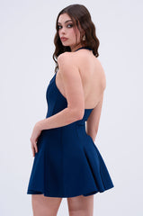 SHE'S A CLASSIC BANDAGE MINI DRESS IN NAVY