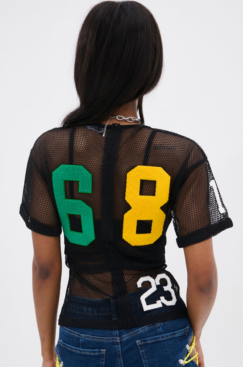PLAYIN THE FIELD MESH TOP