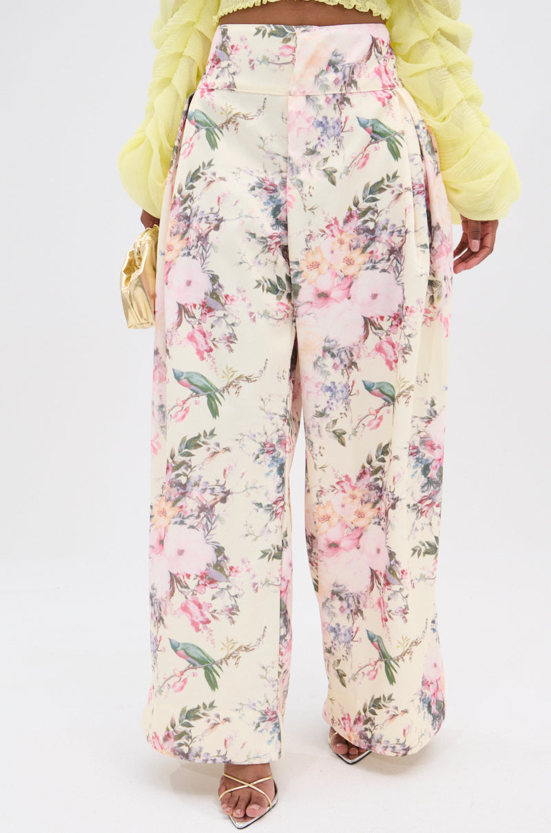 SABRINA FLORAL WIDE LEG PANT