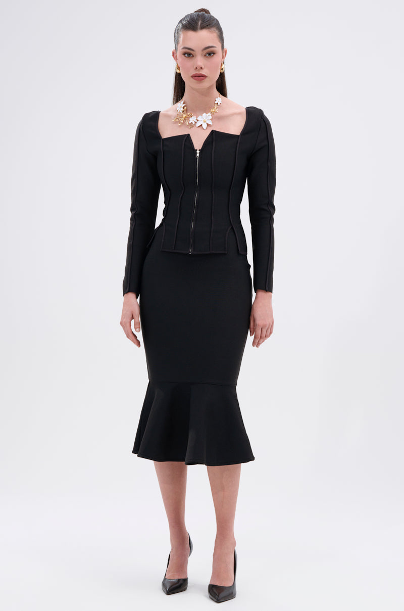JESSIE BANDAGE MIDI SKIRT