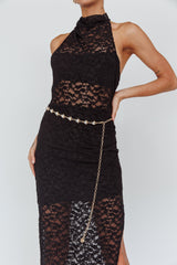 Leia Rhinestone Belt Gold