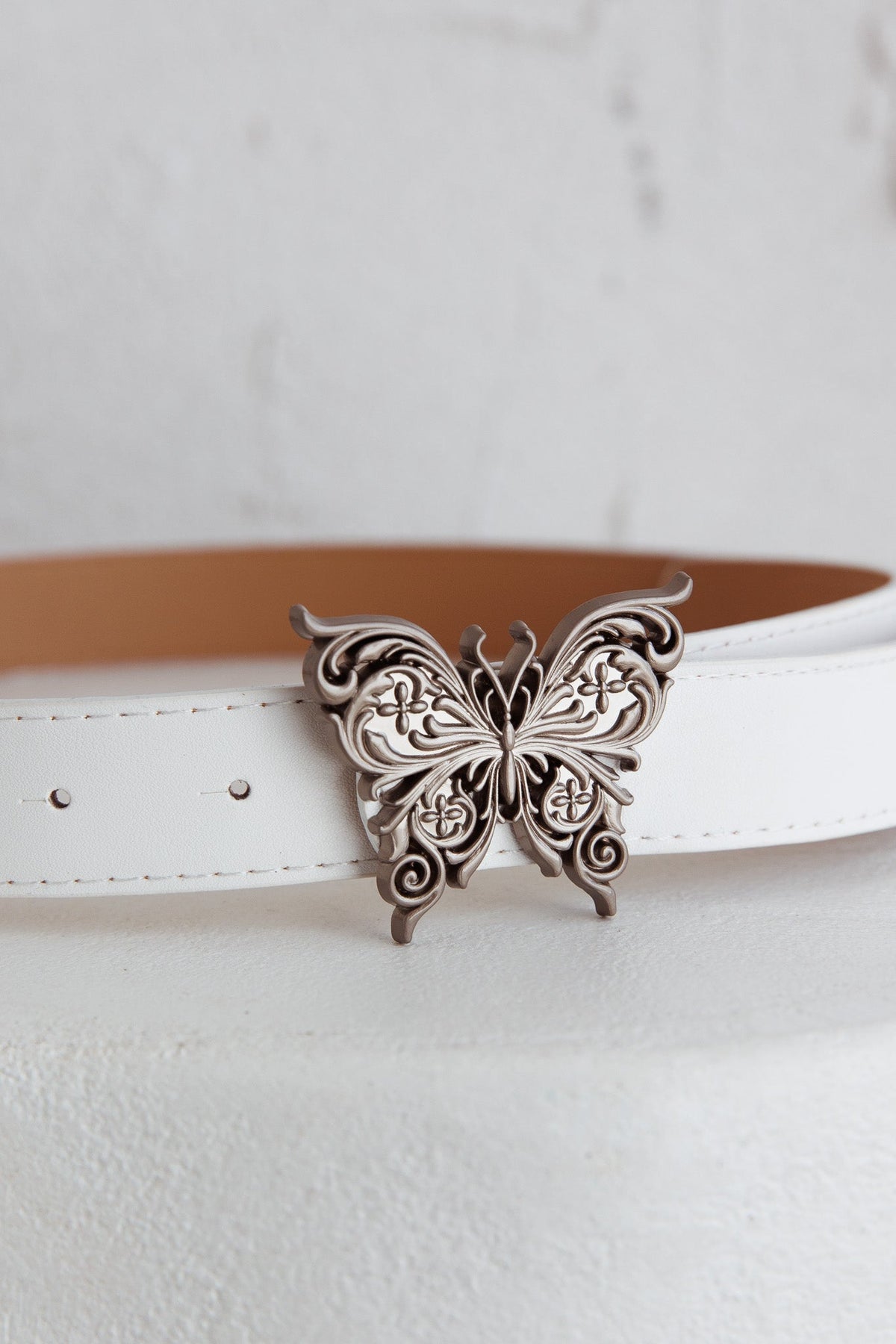 Mariah Butterfly Belt White