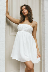 Zhen Bow Tie Back Mini Dress White