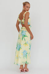 Second Chances Ruffle Trim Maxi Dress Lily Blue