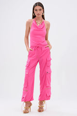 UP TO NO GOOD CARGO PANT IN PINK