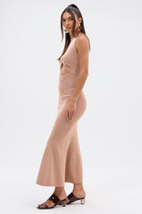 NOT TOO CASUAL KNIT MAXI DRESS IN BEIGE