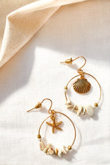 Sirena Gold & Shell Hook Earrings