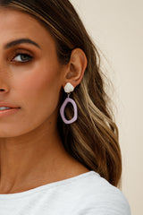 Myanmar Earrings Mauve