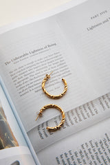 Rachmaninov Open Hoop Earrings Gold
