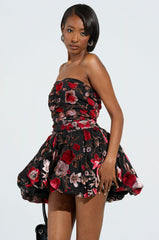 TIMELESS BEAUTY VELVET BURNOUT MINI DRESS