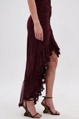 LOVELY DAYS MESH HIGH LOW SKIRT