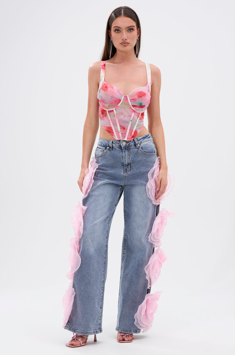 SHELLY OMBRE MESH CORSET